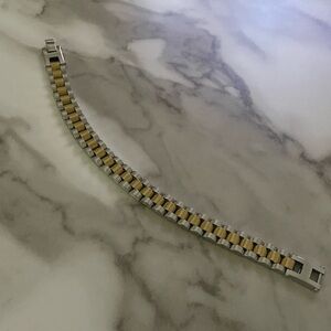 Two-Tone Metal Watch Band